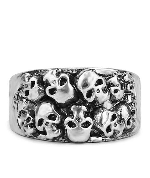 Bague Crâne Éternel en Acier