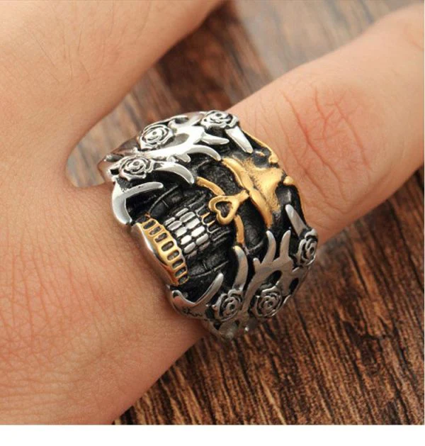 Bague Tête de Mort Démon des Abysses - Image 3