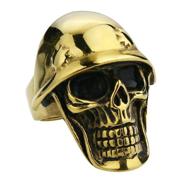 Bague Tête de Mort Helheim en Acier - Image 2