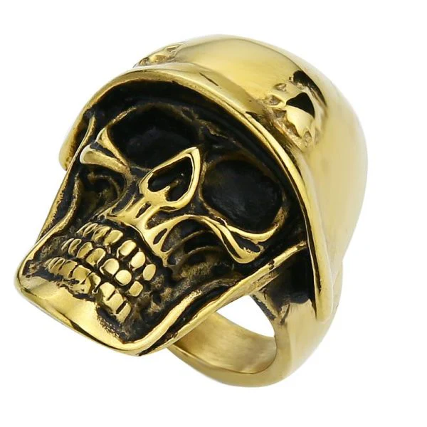 Bague Tête de Mort Helheim en Acier - Image 5