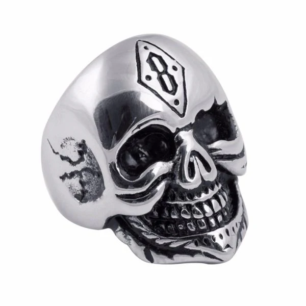 Bague Tête de Mort Runique
