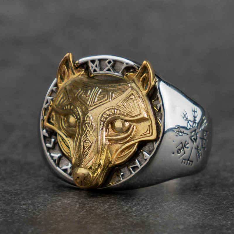 Bague Viking Loup Fenrir - Image 2
