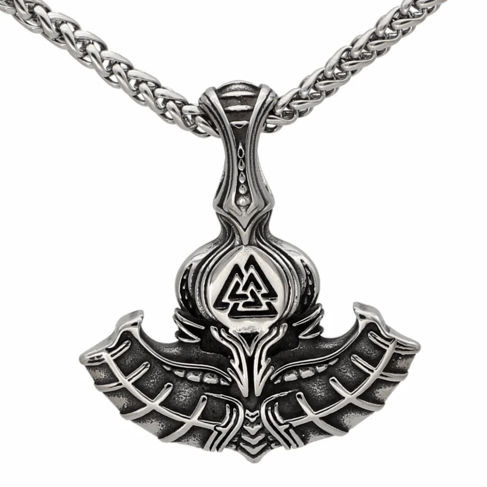 Collier Viking Mjolnir & Valknut - Union des Symboles