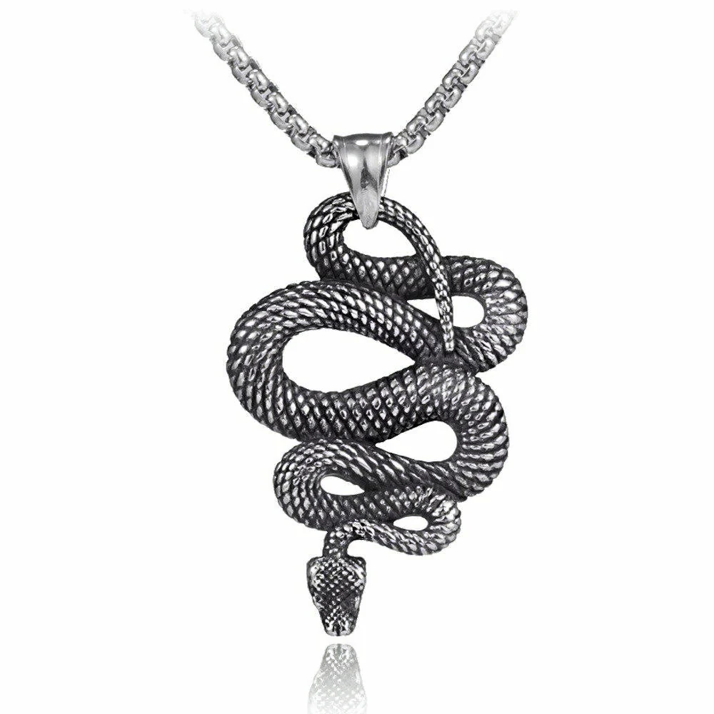 Collier Viking Serpent Jormungand - Vibration Ancienne