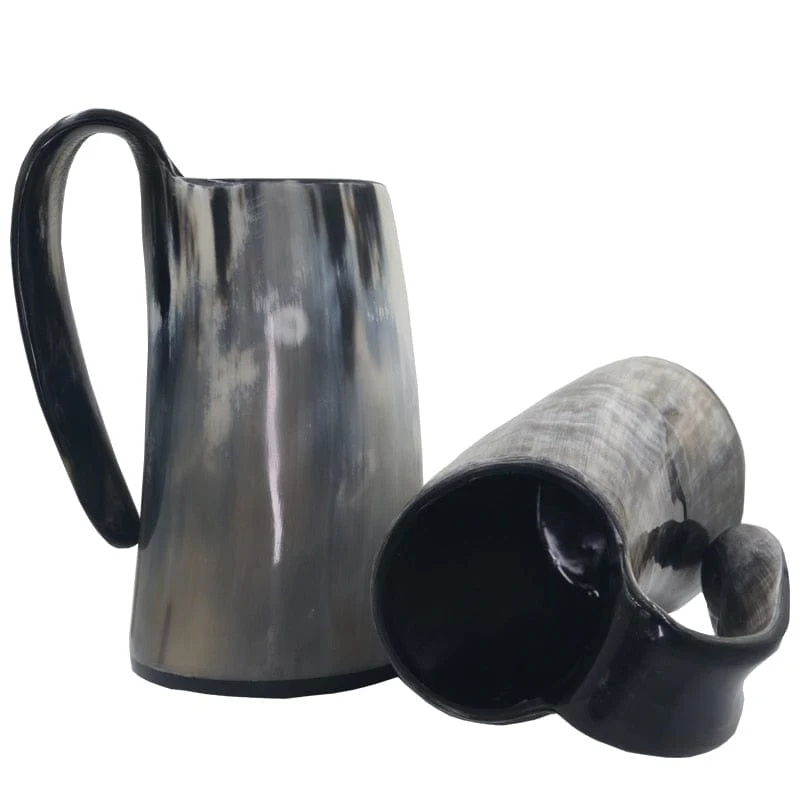Chope De Bière En Corne De Bœuf Sombre - Image 4